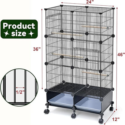 VISCOO Upgraded Encrypted 46-Inch Bird Cage, - Image 2