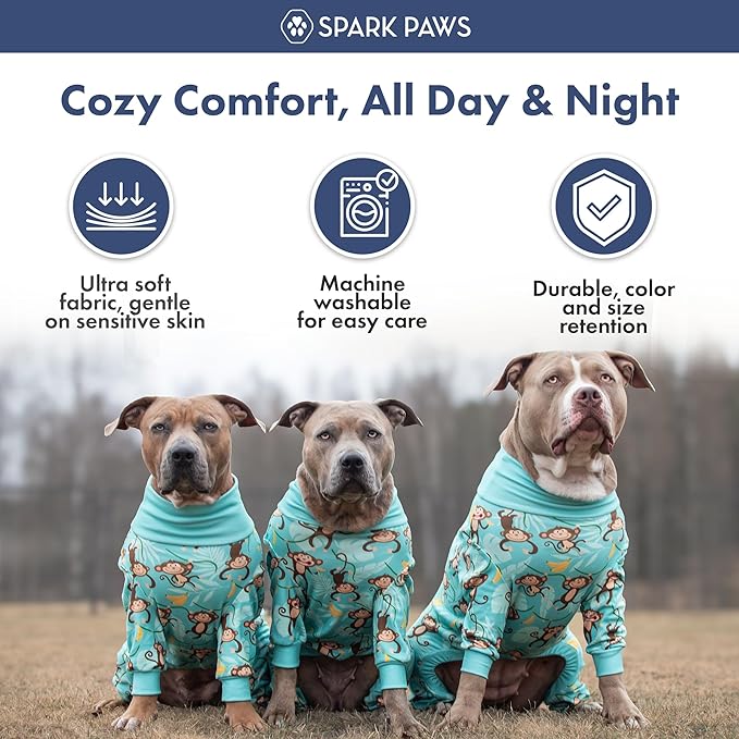 Spark Paws Dog Pajama, Dog Recovery Suit Male, Ultra-Soft and 4-Way Stretch - Image 4