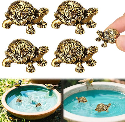 4 Pcs Mini Copper Bath Disk Ornaments Brass Bird Bath Purification Disks by Otoolling