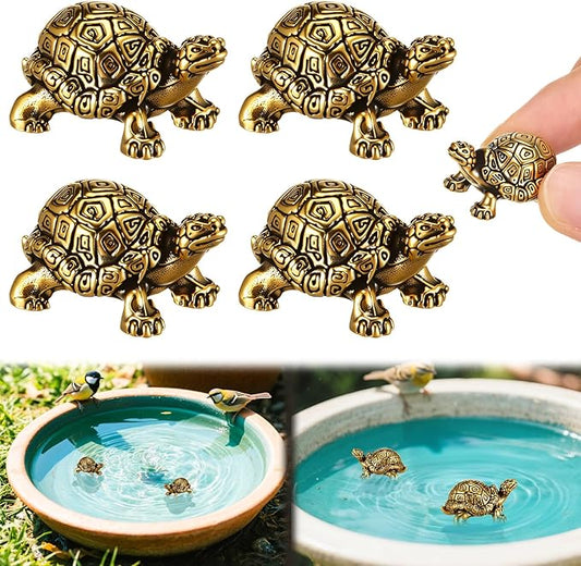 4 Pcs Mini Copper Bath Disk Ornaments Brass Bird Bath Purification Disks by Otoolling