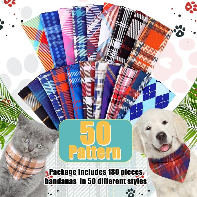 Reginary 180 Pcs Dog Bandanas Bulk - Image 3