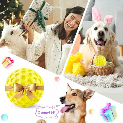 Squeaky Dog Toys for Aggressive Chewers, Indestructible Dog Balls for - Image 8