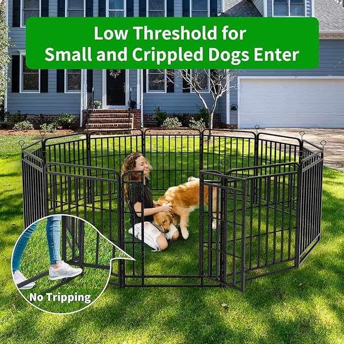 Kfvigoho Heavy Duty Dog Playpen: 16 Steel Panels 40" Height, Square Steel Pipe - Image 3