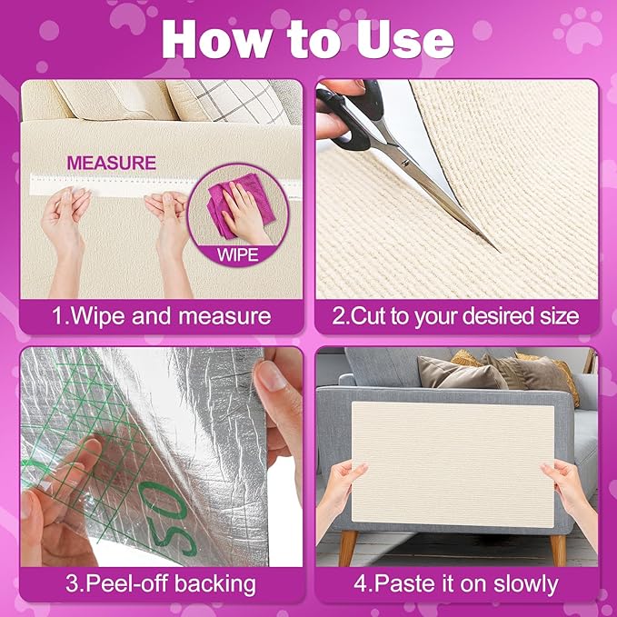 ENONCI 23.6x15.8 Cat Wall Scratcher Mat - Image 8