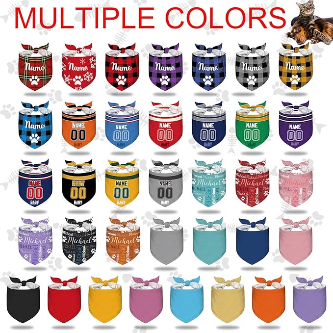 Personalized Dog Bandanas Custom Pet Scarf - Image 2