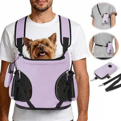 YUDODO Dog Front Backpack Carrier 7-15 lbs, Soft Breathable Pet Front Facing by YUDODO
