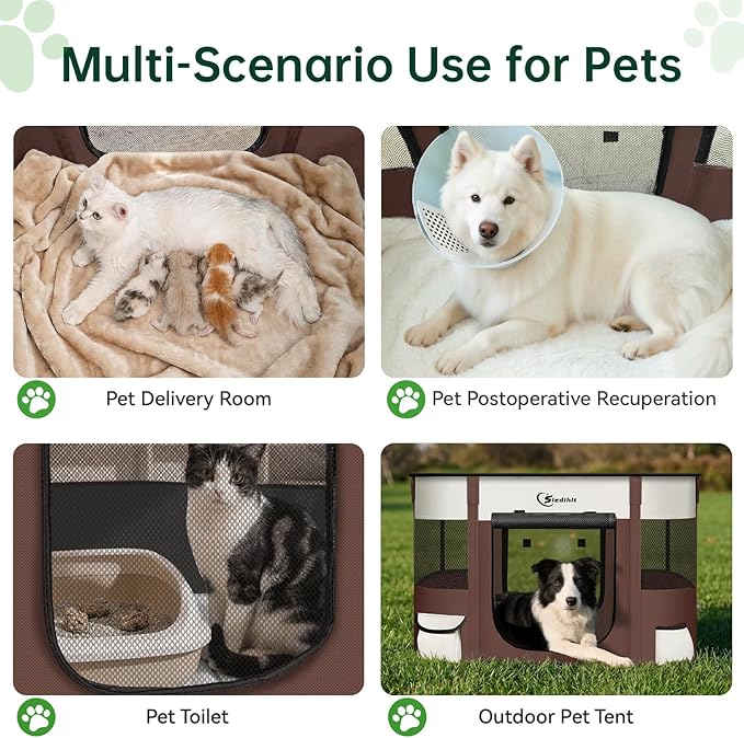 Dog Playpen, Cat Pet Puppy Pen, Portable Playpens - Image 3