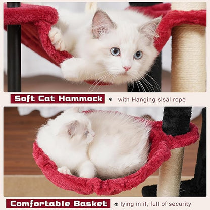 Gitelsnour Cat Tree, Cat Tower for Indoor Cats, 43.3 inch Gothic Cat Tree Tower - Image 5