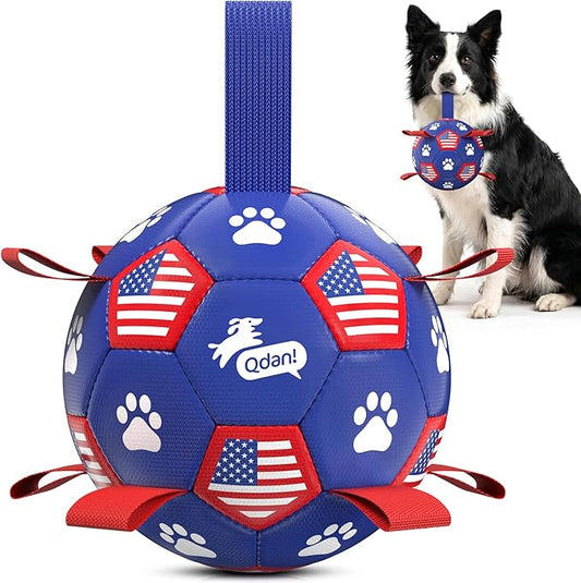 QDAN Dog Toys, Soccer Ball by QDAN