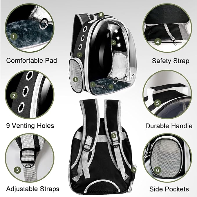 Cat Backpack Carrier, Pet Cat Carrier - Image 3