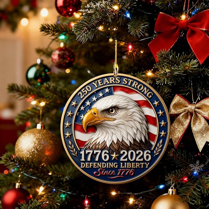 6 Pcs 4th of July 250th Anniversary Ornament 2D Acrylic 1776-2026 American - Image 3