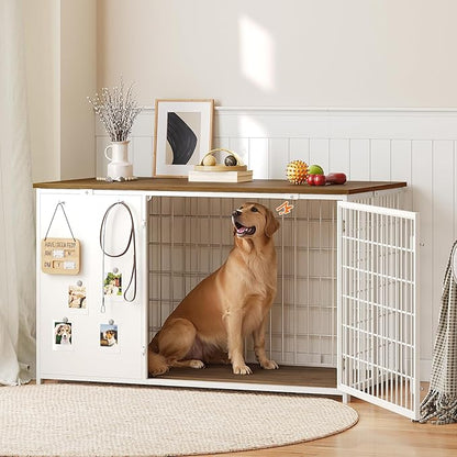 YATINEY Foldable Dog Crate Furniture, 47.2" Dog Crate - Image 5