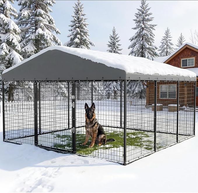 10x10x6 FT Large Outdoor Dog Kennel - Image 7