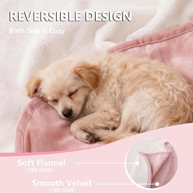 Waterproof Dog Blanket for Bed, Reversible King Size Pet Couch Throw Blankets - Image 3