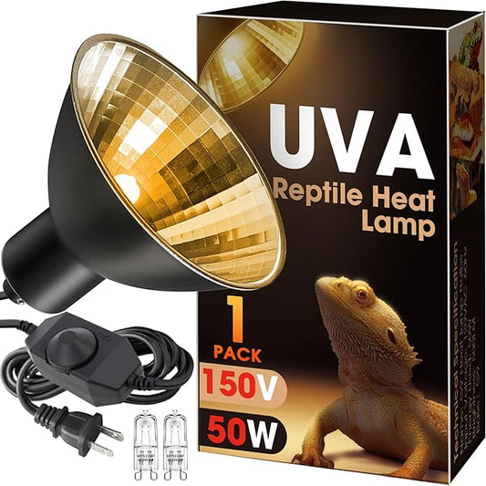 Briignite Reptile Heat Lamp 50W G9 Halogen Heat Bulb & Dome Reptile Light by WelcometoBriigniteenjoyyourtimehere