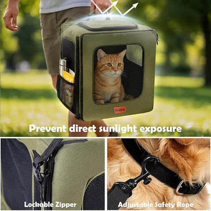 Vivifying Dog Backpack Carrier, 16.5"×15"×10.6" Breathable Pet Backpack - Image 5