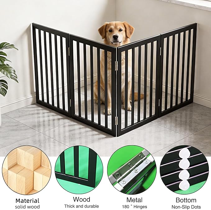 Dog Gate Indoor, Freestanding Dog Fence - Image 5