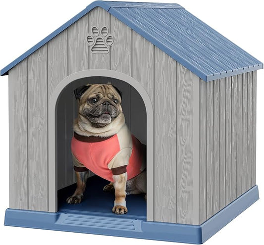 Bifanuo Dog House Outdoor Indoor, Plastic Small Dog House-Weatherproof Design by Bifanuo
