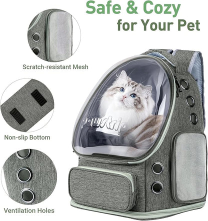 Cat Backpack Carrier with Large Space Bubble Window, Airline Approved - Image 3