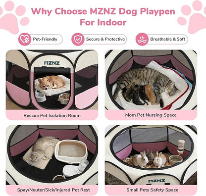 Dog Playpen, Portable Puppy Pet Crate Indoors - Image 4