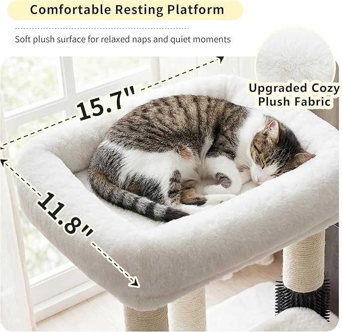 Heybly Cat Scratching Post, Small Cat Tree Tower - Image 3