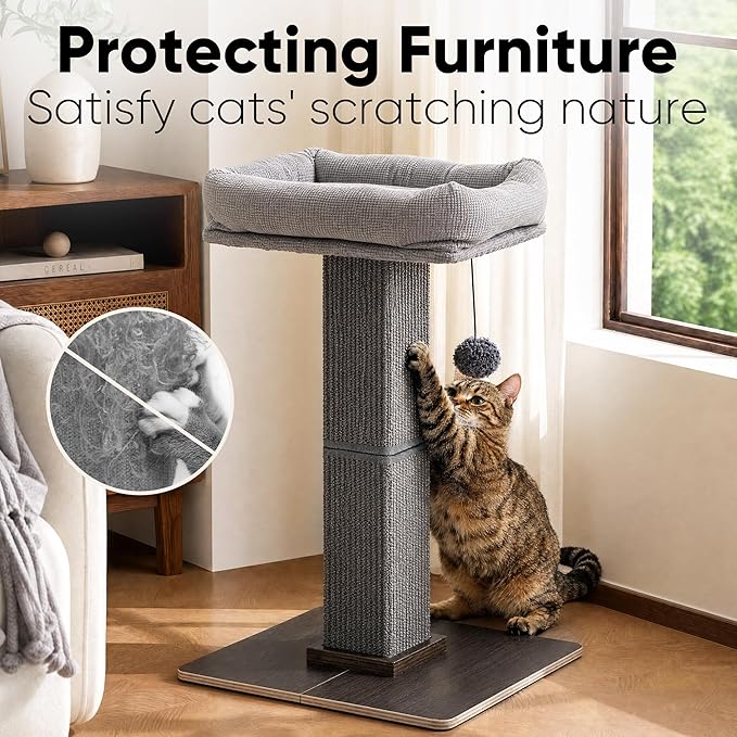 FUKUMARU Cat Scratching Post, Modern Style Tall Scratch Posts - Image 4