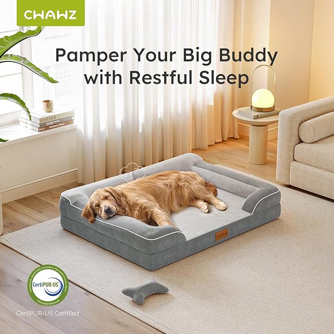 CWAWZ XXL Dog Bed for Extra Large Dogs, Giant Orthopedic Dog Bed - Image 5