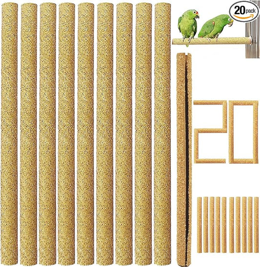 20Pcs Sand Perch Covers for Bird by Birheatry