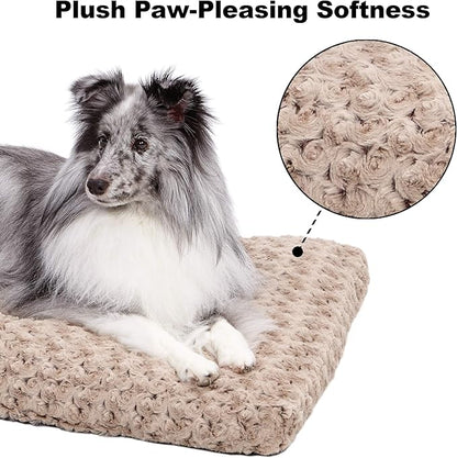 MidWest Homes for Pets Small QuietTime Deluxe Mocha Ombré Swirl Plush Pet Bed - Image 4