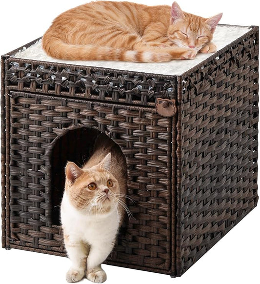 SETVSON Cat Beds for Indoor Cats Extra Large Double Cat Cave Pet Cube, by SETVSON