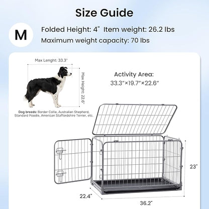 ZOMISIA Collapsible Dog Crate for Medium Dogs - Image 4