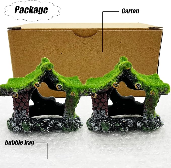 Tfwadmx Aquarium Decoration House Resin Hollow Betta Hideout House Fish Hide - Image 4