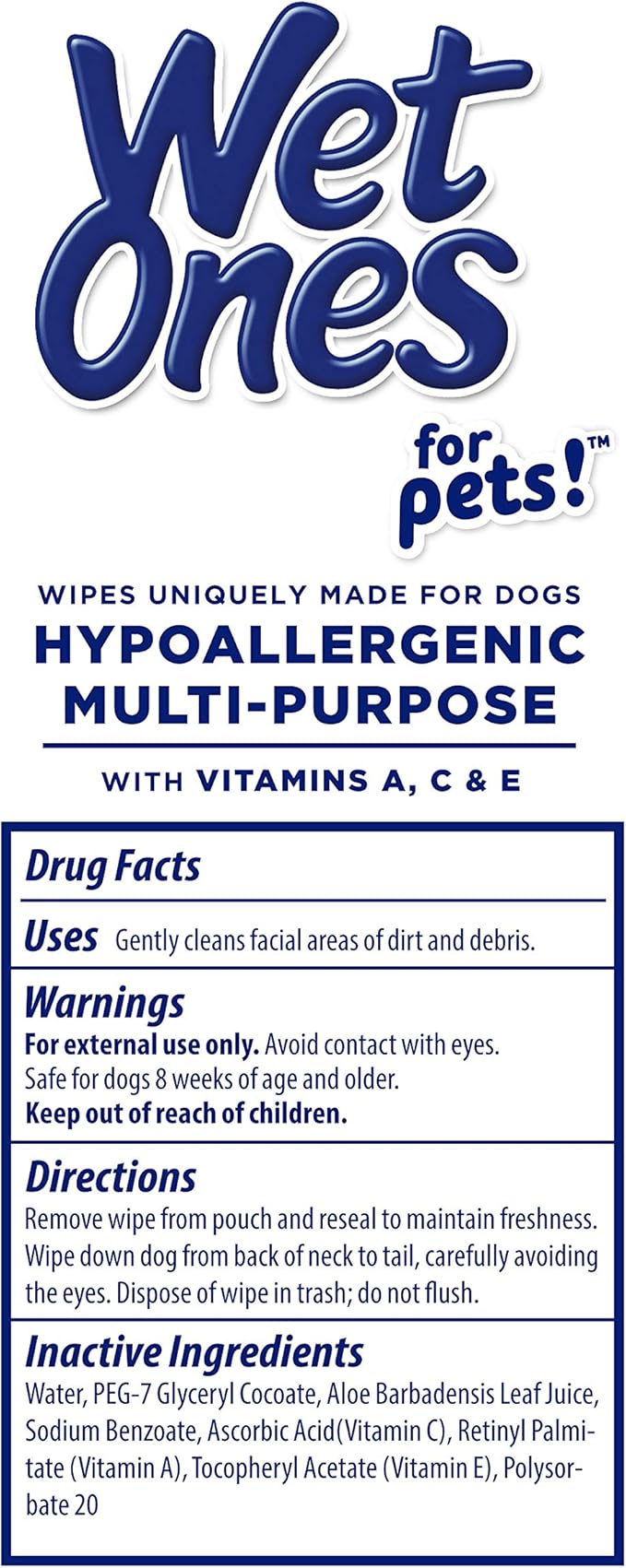 Wet Ones for Pets Hypoallergenic Multipurpose Dog Wipes - Image 6
