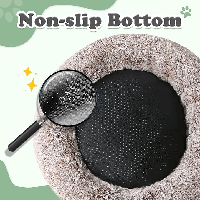 JOLLYVOGUE Dog Beds Large Sized Dog, 36 inches Calming Soft Anti-Anxiety Donut - Image 5