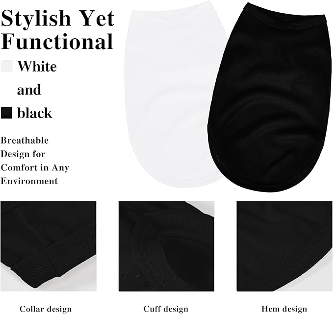 2 Pack Solid Color Dog Shirts - Image 2