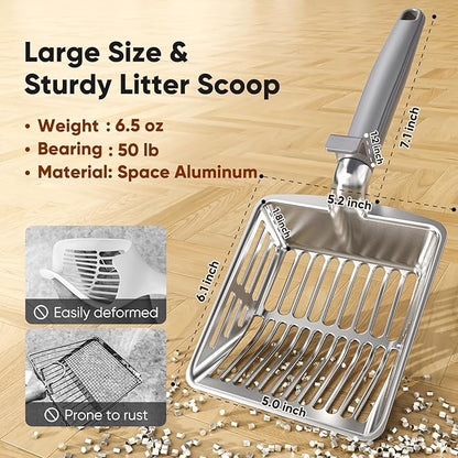 Metal Cat Litter Scoop, Large Cat Scooper - Image 2