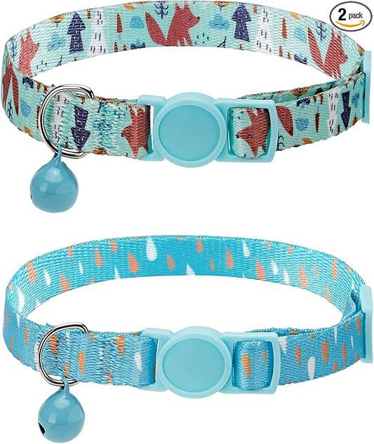 SOLMOONY Cute Cat Collar for Girl Boy, Colorful Breakaway Cat Collars by SOLMOONY