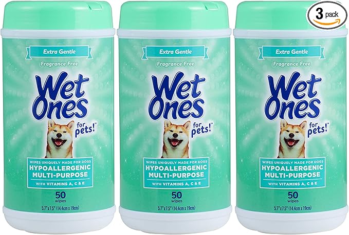 Wet Ones for Pets Hypoallergenic Multipurpose Dog Wipes by WetOnes