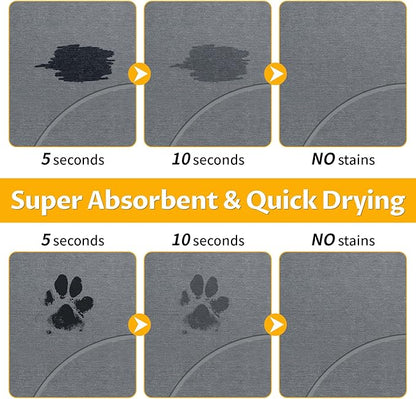Stone Dog & Cat Food Mat, Bite-Proof Non-Slip Large Diatomaceous Pet Feeding Mat - Image 4