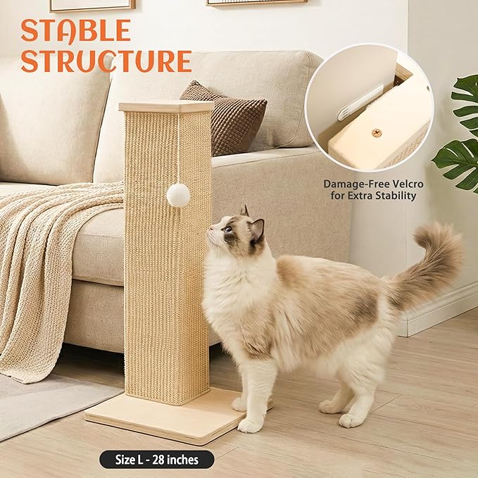 PETKARAY Couch Corner Cat Scratcher, Sisal Cat Scratch Pad - Image 6