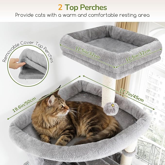 Globlazer 83in Heavy Duty Cat Tree, Giant Cat Tower - Image 4