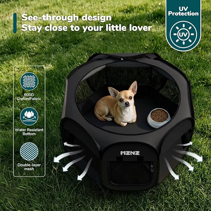 Dog Cat Playpen, Portable Small Animal Playpen Crate Indoor - Image 6
