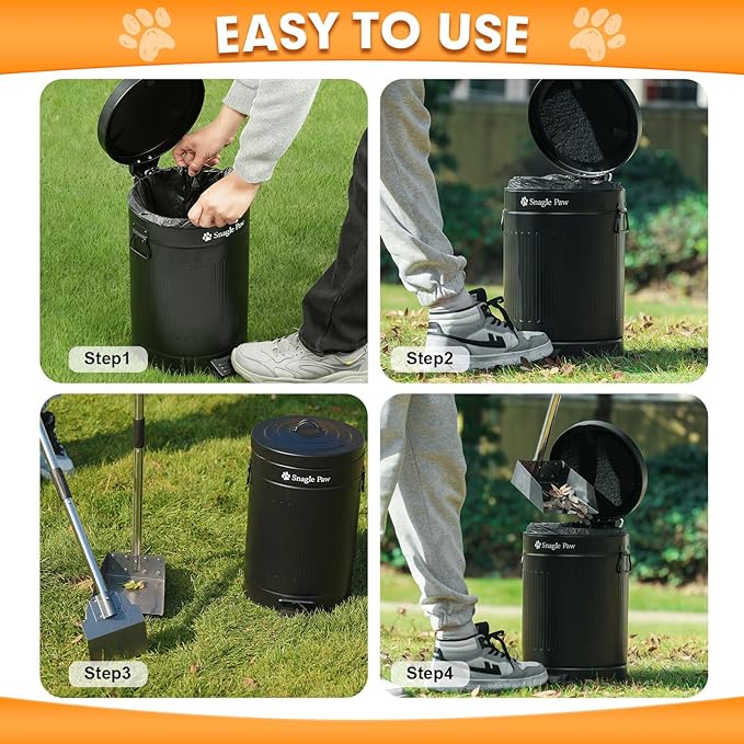 Snagle Paw Metal Dog Pooper Scooper Set, Poop Scooper - Image 6