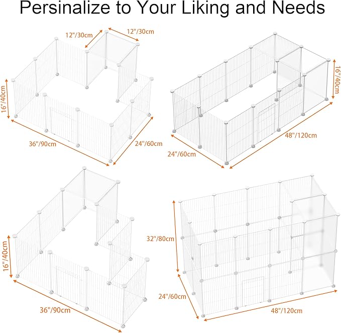 HOMIDEC Pet Playpen, Small Animals Cage DIY Wire Yard Fence - Image 4