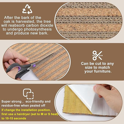 Natural Cork-Cat Scratch Pad-Cat Scratch Mat Rug-Avoid Cat Couch Protector-Cat - Image 3