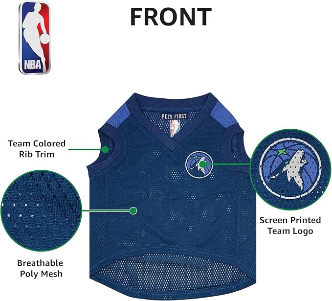 Pets First NBA Minnesota Timberwolves Dog Jersey, Large - Image 5