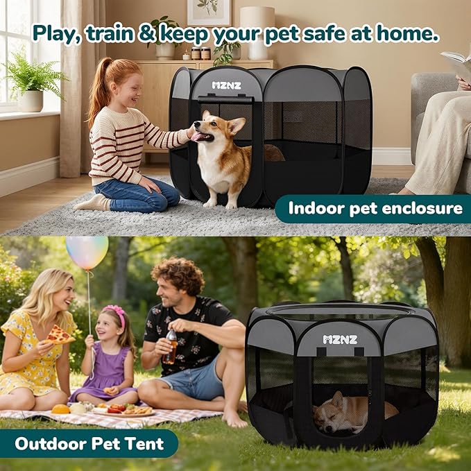 Dog Playpen, Portable Puppy Pet Crate Indoors - Image 5