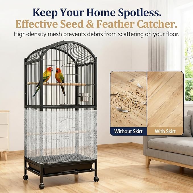 RAINFLOW 2 Pack Bird Cage Seed Catcher - Image 8