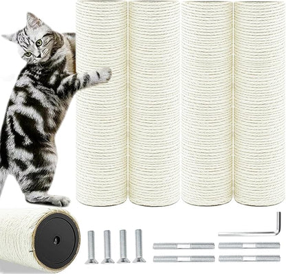 Cat Tree Replacement Post, 4 Pack 9.84in Cat Scratching Post Replacement Poles by SIYIPURR