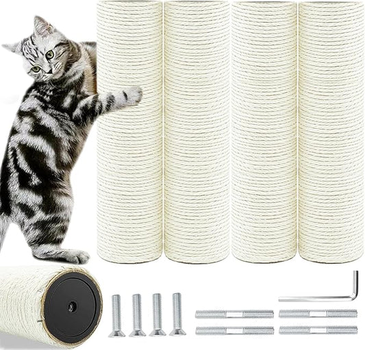 Cat Tree Replacement Post, 4 Pack 9.84in Cat Scratching Post Replacement Poles by SIYIPURR